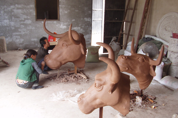 牛王阁牛头雕塑